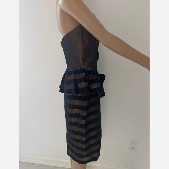 Vintage ISABELLE ALLARD chocolate dress with bows, size 40 🎀✨ - Picture 5 of 14